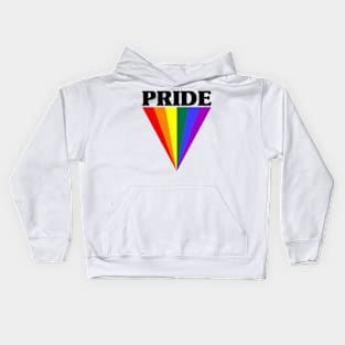 Pride Triangle Rainbow Frabe Black Kids Hoodie